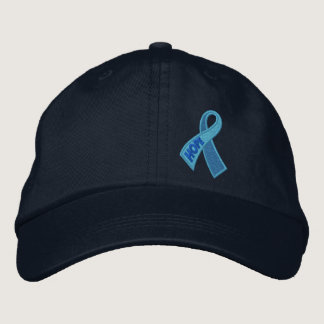 Light Blue Hope Cancer Ribbon Awareness Your Text Embroidered Baseball Cap