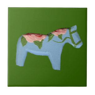 Light Blue Horse Tile
