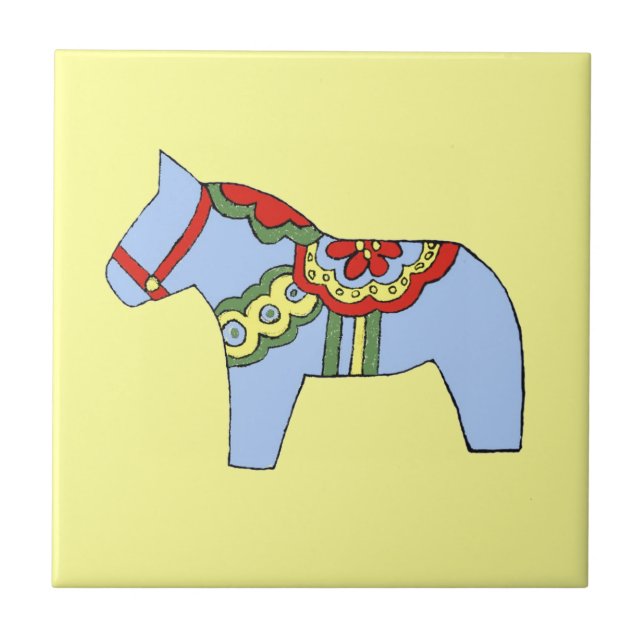 Light Blue Horse Tile (Front)