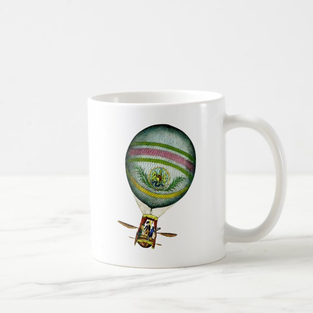 Light Blue Hot Air Balloon Coffee Mug (Right)