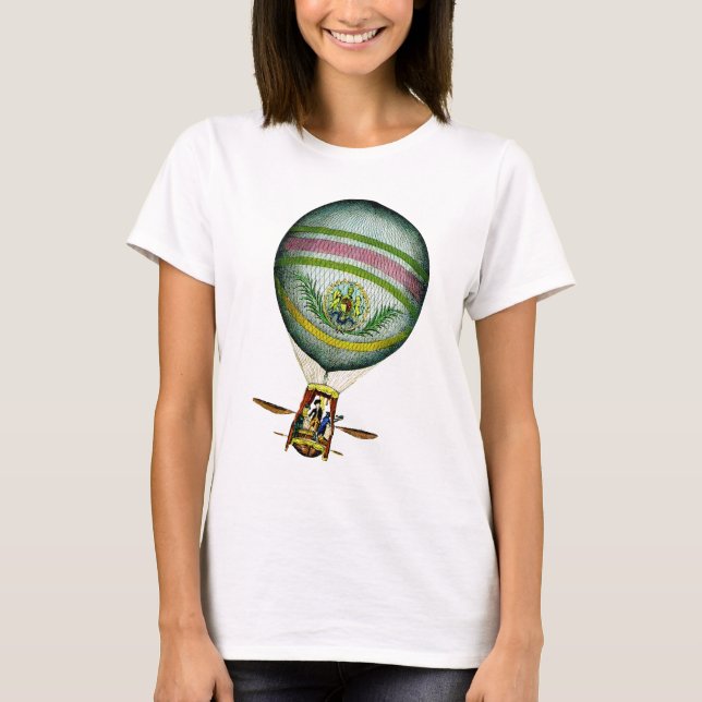 Light Blue Hot Air Balloon T-Shirt (Front)