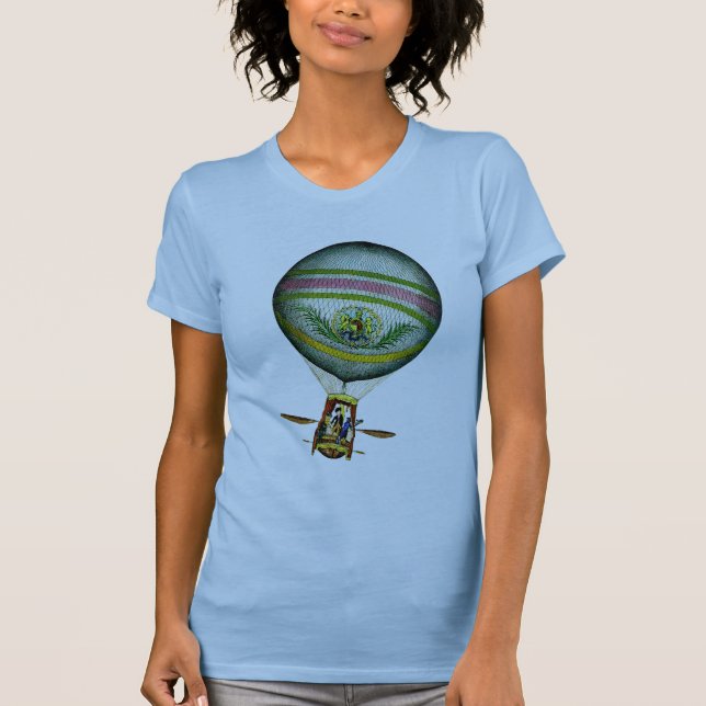Light Blue Hot Air Balloon T-Shirt (Front)