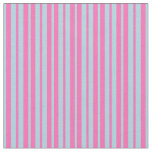 [ Thumbnail: Light Blue & Hot Pink Stripes Pattern Fabric ]