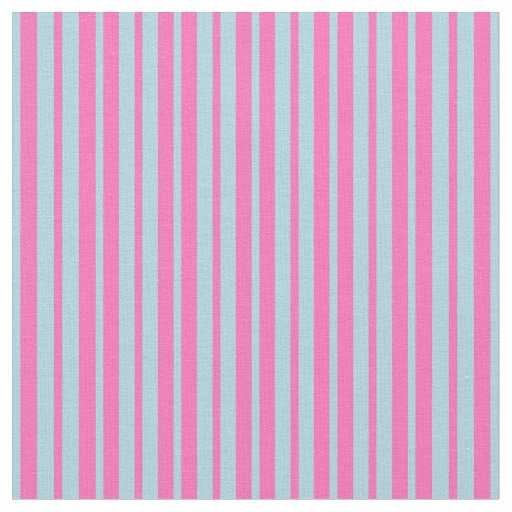 Light Blue & Hot Pink Stripes Pattern Fabric