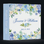 Light Blue Hydrangea Floral Custom Wedding Binder<br><div class="desc">Blue Hydrangea Floral Greenery Custom Wedding Binder 
This floral binder will be perfect for personal use and an event like weddings,  bridal showers and baby showers.</div>