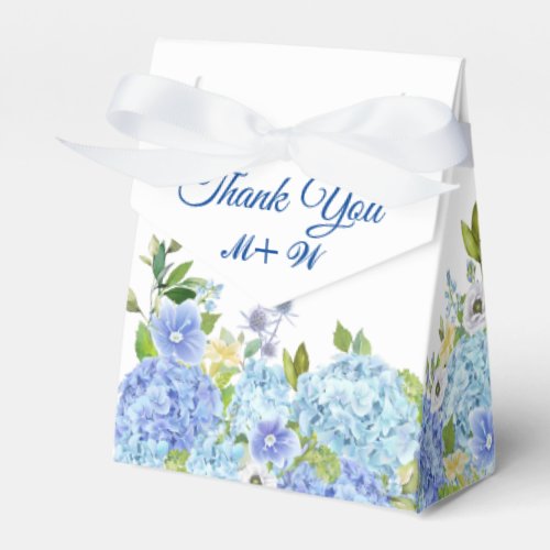 Light Blue Hydrangea Floral Gift Wedding Favor Box