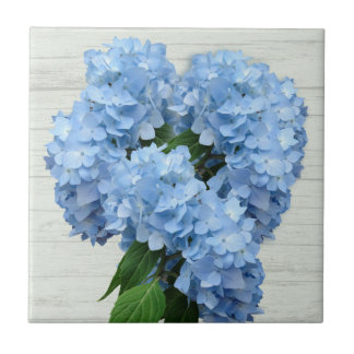 Light Blue Hydrangea Flowers  Ceramic Tile