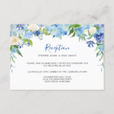 QR Code Hydrangea Ginger Jar Crest Wedding RSVP Enclosure Card