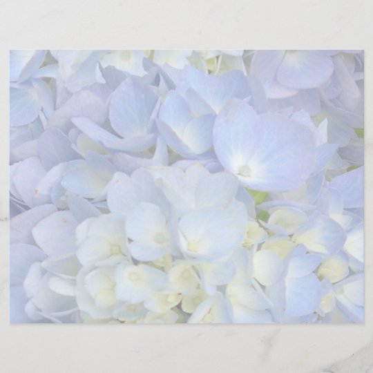 Light Blue Hydrangea Wedding Program Blank Paper Zazzle Com