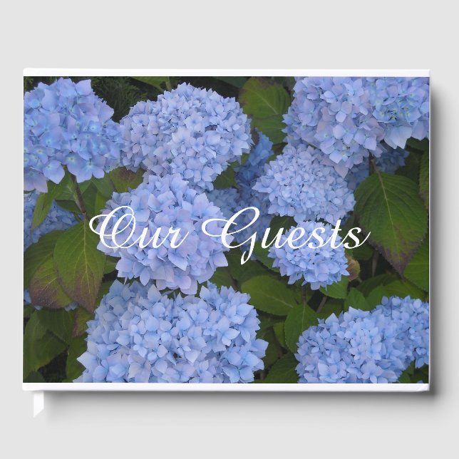 Light Blue Hydrangeas Guest Book (Front)