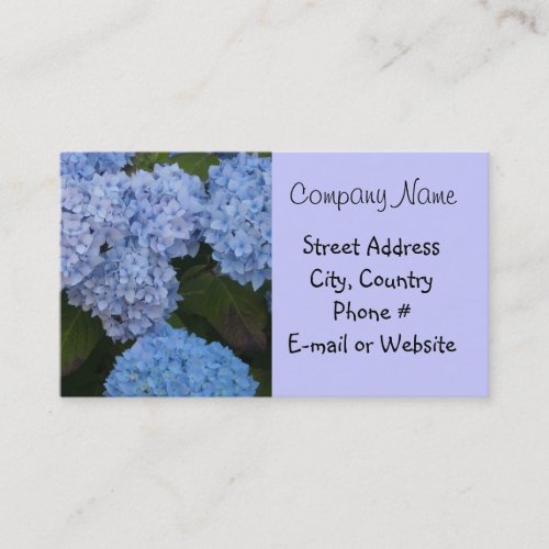 Light Blue Hyrdrangea Business Cards