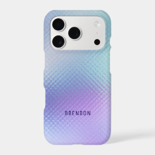 Light-blue Iridescent faux glass texture iPhone 17 Pro Case