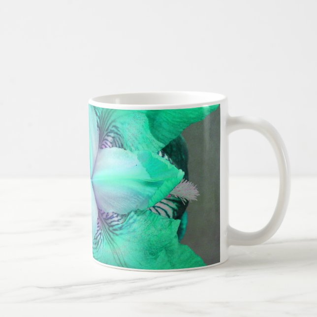Light Blue Iris Flower Mug (Right)