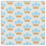 Light Blue Island Tribal Green Sea Turtles Fabric