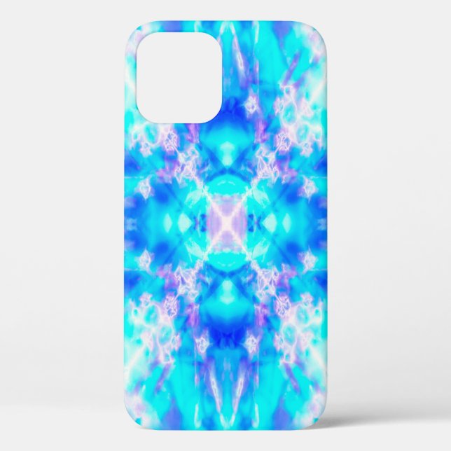 Light blue kaleidoscope pattern Case-Mate iPhone c Case (Back)