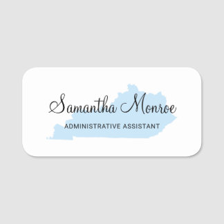 Light Blue Kentucky Name Tag
