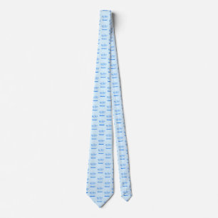 Light Blue Key West Florida Nautical Sailboat Neck Tie