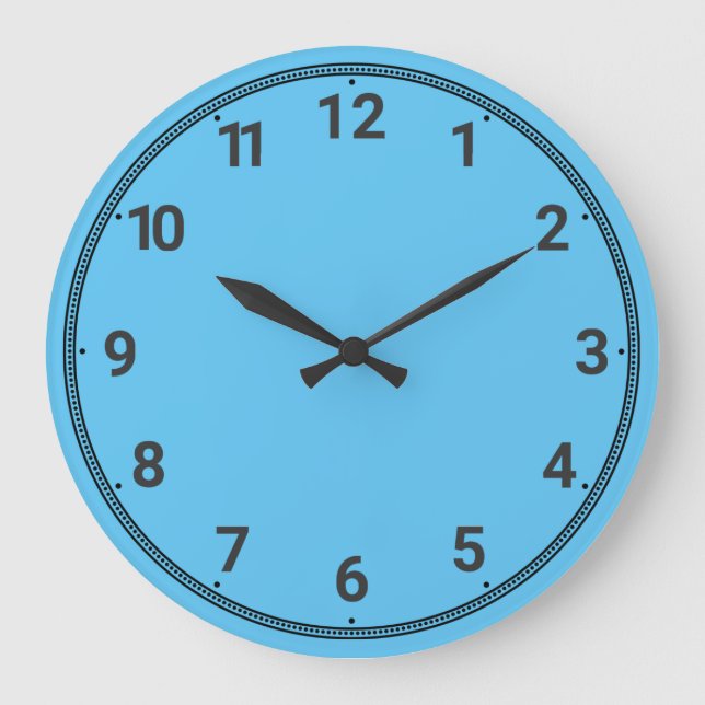 Light blue large clock (Front)