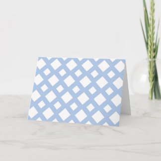 Light Blue Lattice on White Card