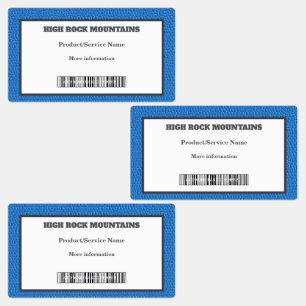 Light Blue Leather Safe Brand Labels