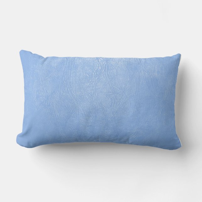light blue leather texture pillow (Front)