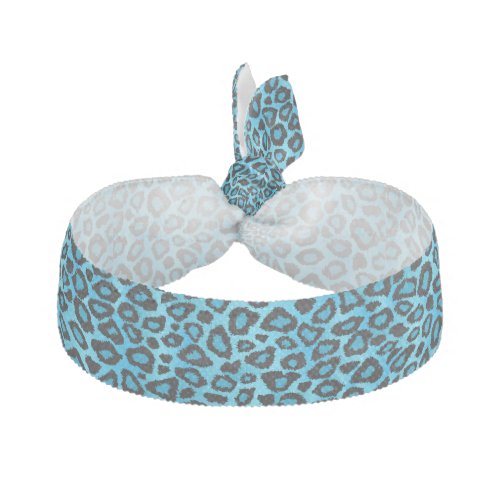 Light Blue Leopard Pattern Elastic Hair Tie