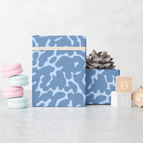 Light Blue leopard skin pattern Wrapping Paper