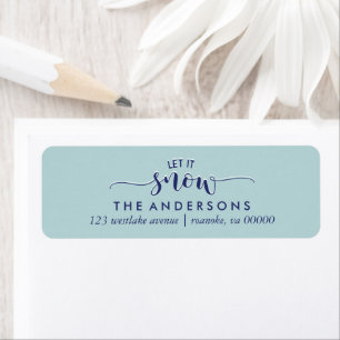 Light Blue "Let It Snow" Label