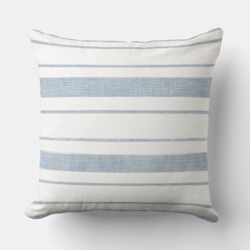 Light Blue Line Pattern Throw Pillow