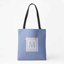Light blue linen texture with custom monogram