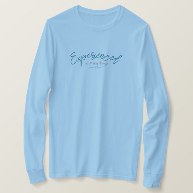 Light Blue Long Sleeve T-Shirt (Design Front)