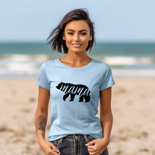 Light Blue Mama Bear Matching Family T-Shirt
