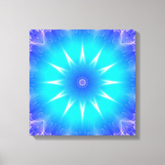 light blue mandala canvas print