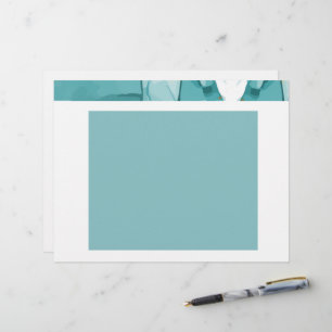 Light Blue Marble Elegant Modern Pattern Letterhead