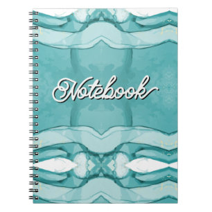 Light Blue Marble Elegant Modern Pattern Notebook