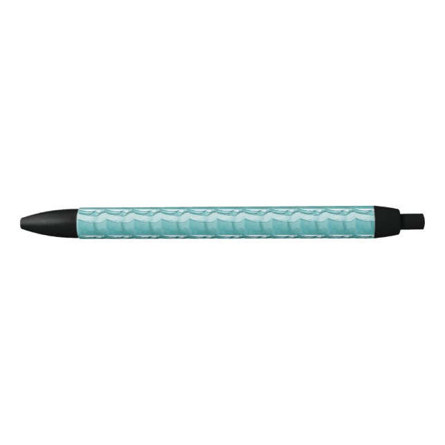 Light Blue Marble Elegant Modern Pattern Pen (Front)