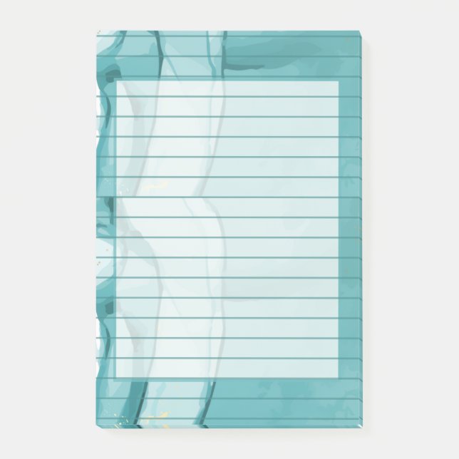 Light Blue Marble Elegant Modern Pattern Post-it Notes (Front)