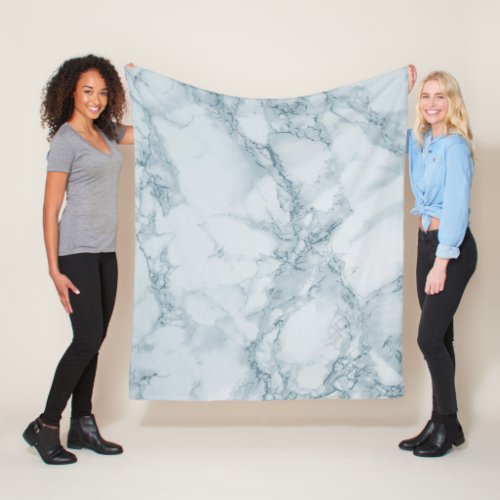 Light Blue Marble Tint Fleece Blanket