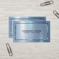 Light Blue Metallic Texture Stainless Steel Look Business Card | Zazzle