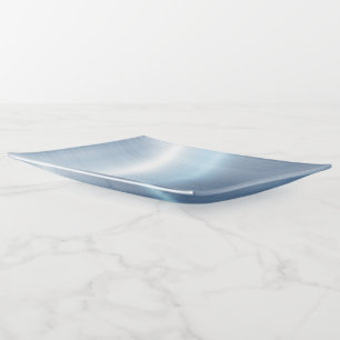Light blue metallic texture trinket tray