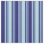 [ Thumbnail: Light Blue & Midnight Blue Colored Lines Fabric ]