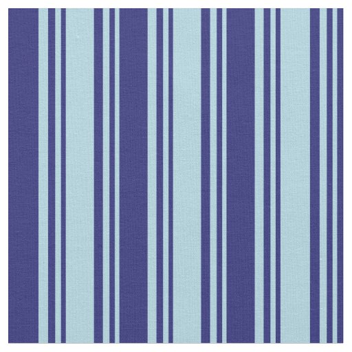 Light Blue & Midnight Blue Colored Lines Fabric