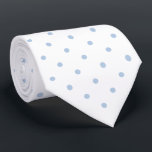 Light Blue Mini Polka Dot Pattern on White Neck Tie<br><div class="desc">Stylish light blue mini polka dots form a classic geometric pattern on a white background.

To see the design on other items,  click the "Rocklawn Arts" link.

Digitally created image.
Copyright ©Claire E. Skinner. All rights reserved.</div>
