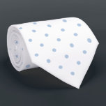 Light Blue Mini Polka Dot Pattern on White Neck Tie<br><div class="desc">Stylish light blue mini polka dots form a classic geometric pattern on a white background.

To see the design on other items,  click the "Rocklawn Arts" link.

Digitally created image.
Copyright ©Claire E. Skinner. All rights reserved.</div>