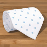 Light Blue Mini Polka Dot Pattern on White Neck Tie<br><div class="desc">Stylish light blue mini polka dots form a classic geometric pattern on a white background.

To see the design on other items,  click the "Rocklawn Arts" link.

Digitally created image.
Copyright ©Claire E. Skinner. All rights reserved.</div>
