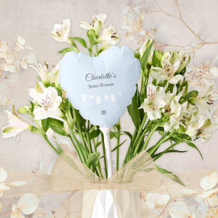 Light Blue Minimalist Baby Boy Shower Balloon