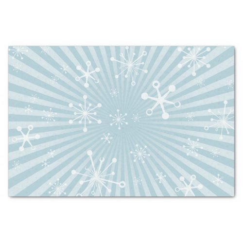 Light Blue Modern Snowflakes Tissue Paper