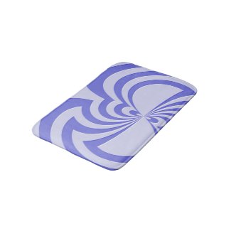 Light blue modern spiral twist, geometric pattern bath mat
