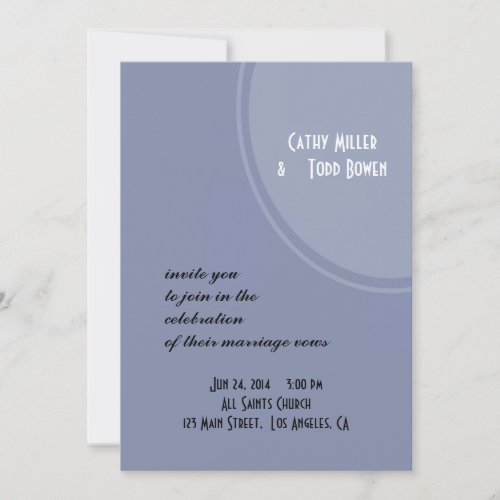 Light Blue Modern Wedding Personalized Announcement