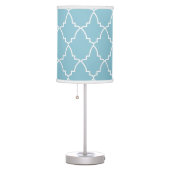 Light Blue Moroccan Lattice Pattern Table Lamp (Right)